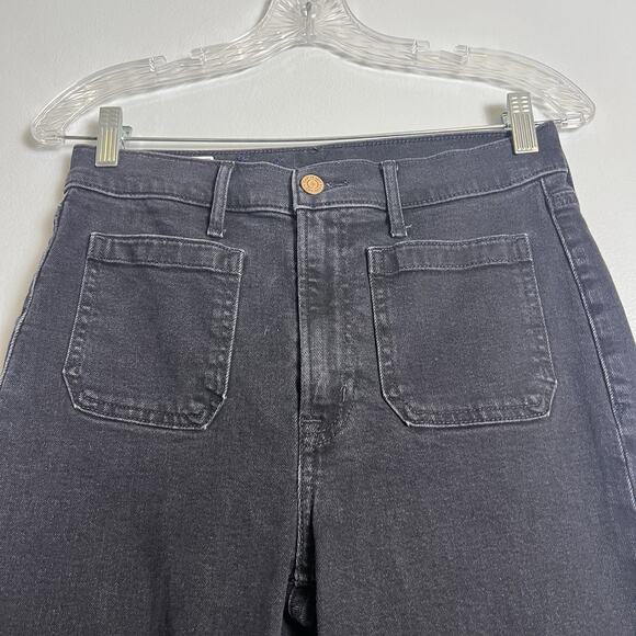 GAP Women's 70s High Rise Flare Jeans Denim Black Sz 28 Boho - Picture 5 of 10